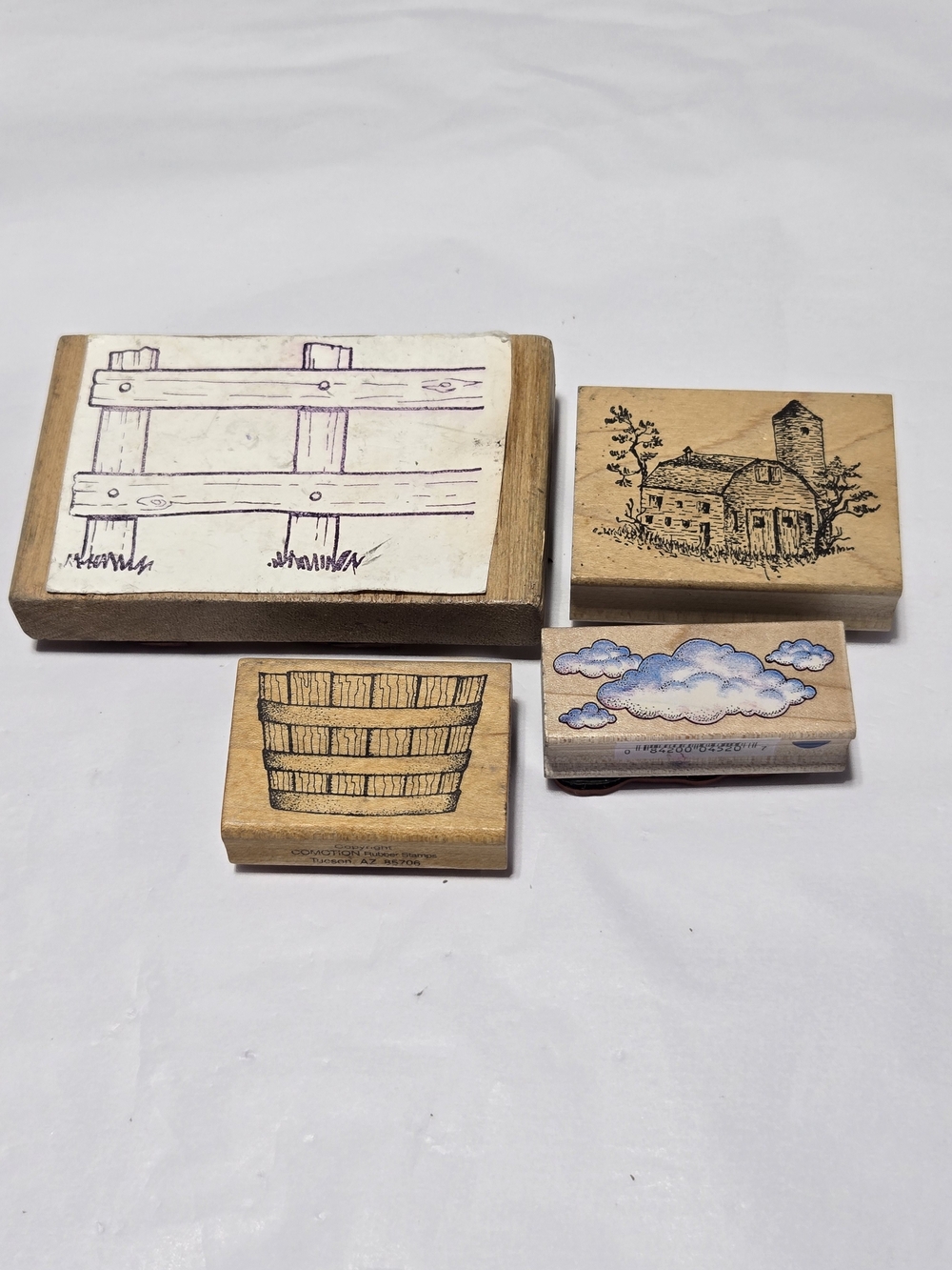 Lot 15- Wooden Farmhouse Rubber Stamp Set
